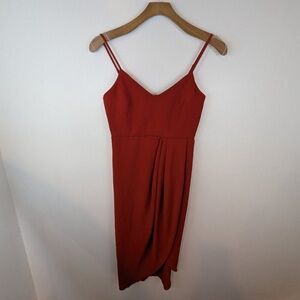 Chic Asymmetrical Red Dress